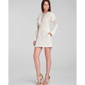 $428‼️NWT NEW BCBG Diamonds Rhinestone Appliqué Wedding Formal Party  Dress XS